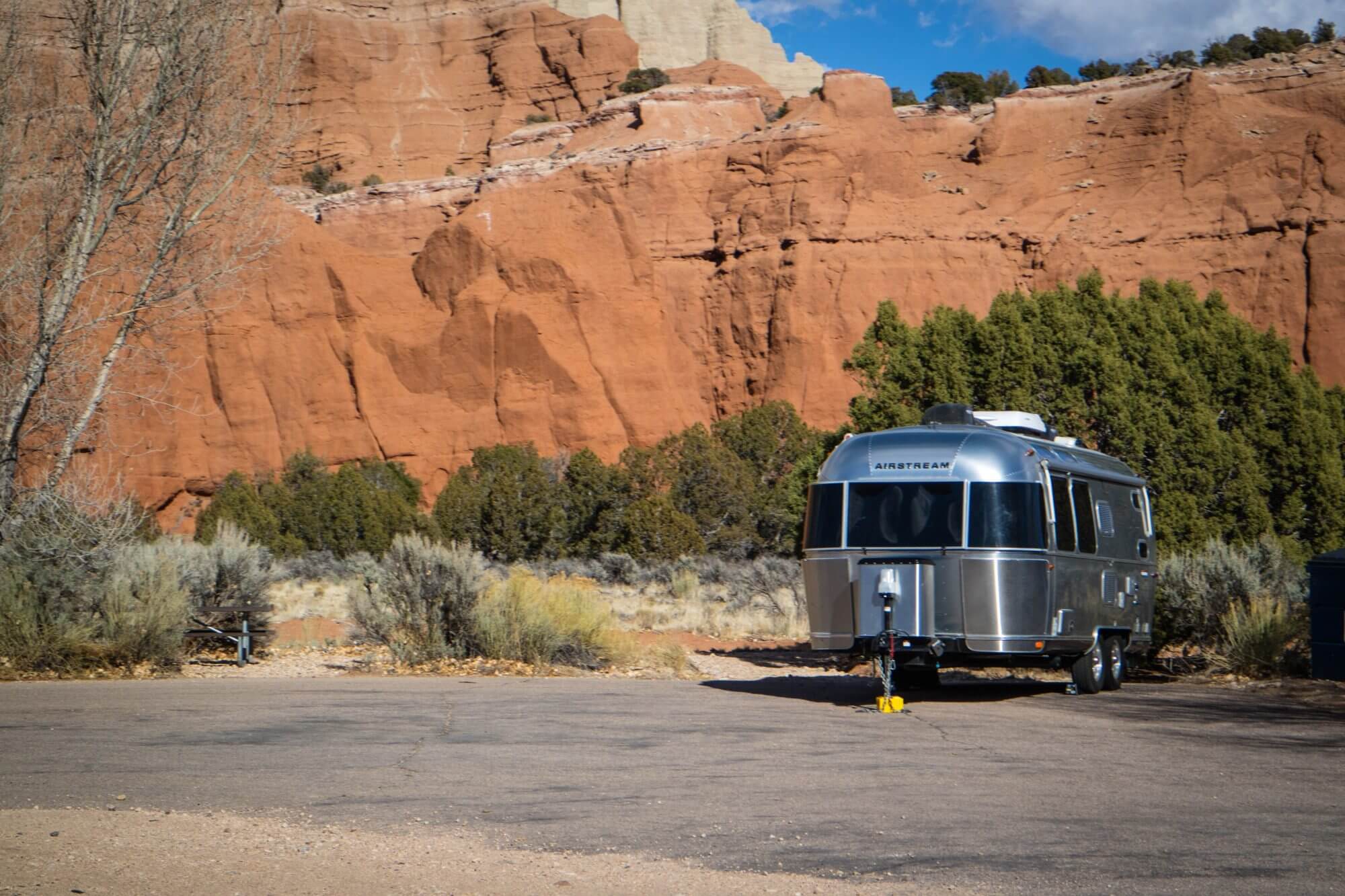 Kodachrome Basin State Park, UT, USA - March 25, 2018: Enjoying the captivated view from our RV