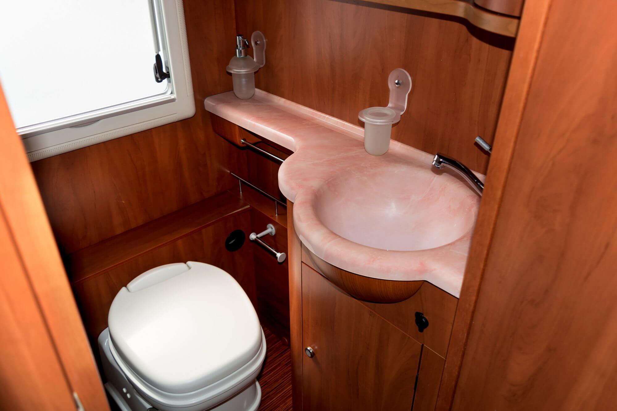 Camper, caravan or boat bathroom