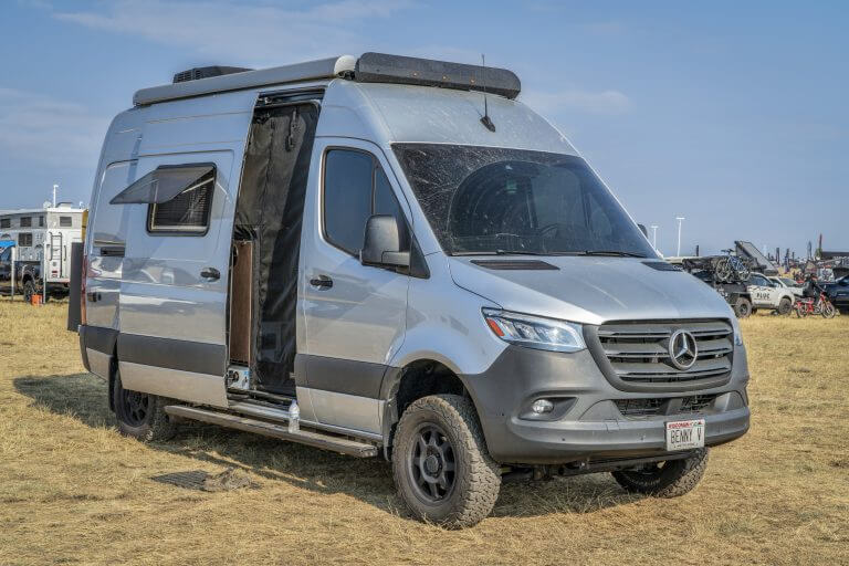 Loveland, CO, USA - August 29, 2021: Winnebago Revel camper van on Mercedes Sprinter chassis.