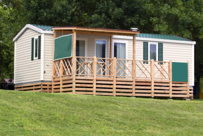 Small camping cabin in the camp.